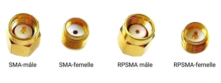 connecteurs SMA-mâle SMA-femelle RPSMA-mâle RPSMA-femelle